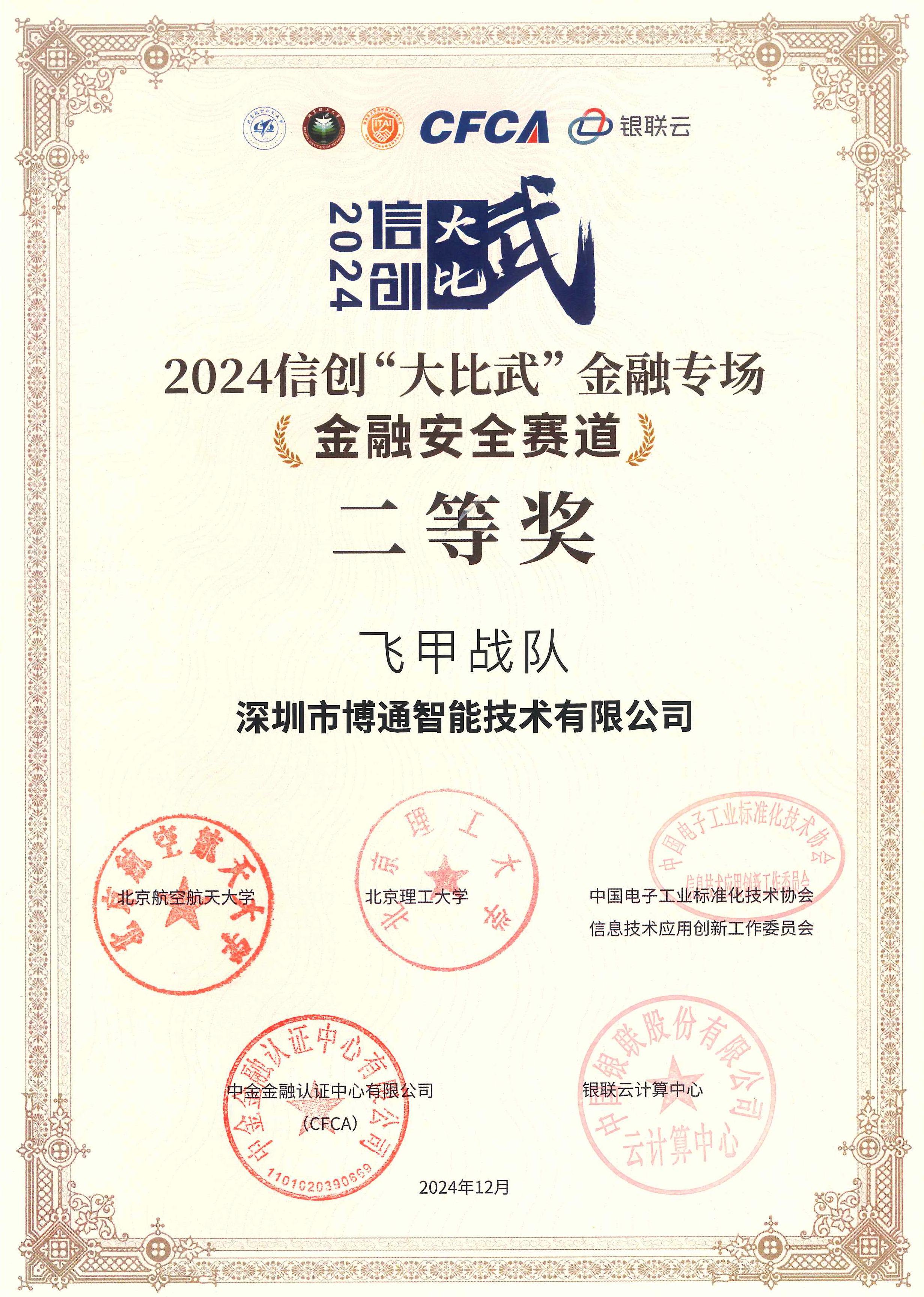 2024信创“大比武”金融专场二等奖